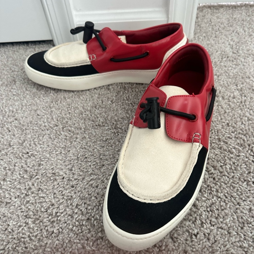 Gucci vintage Stylish Red and Black Men's Shoes